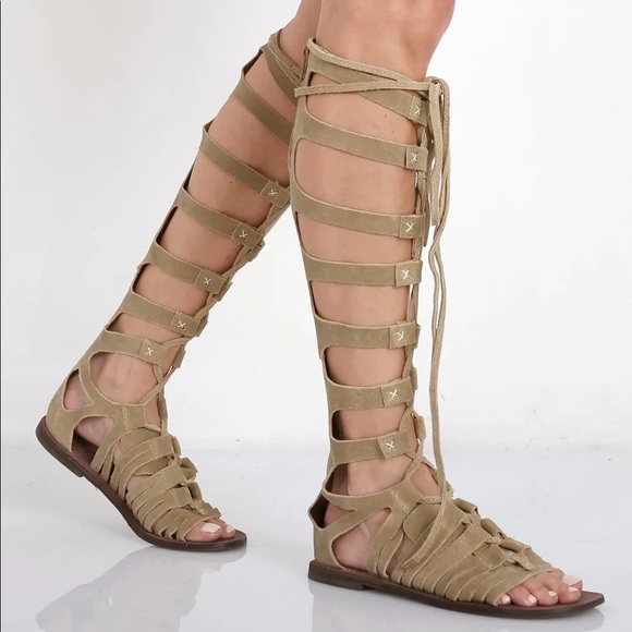 Free People Gladiator Sandals Tan Strappy Sandals - Picture 2 of 12